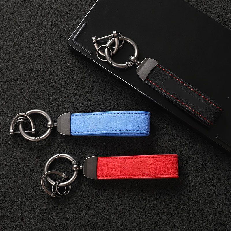 Luxury Xmas Bags - Suede Leather Car Keychain High-Grade Luxury