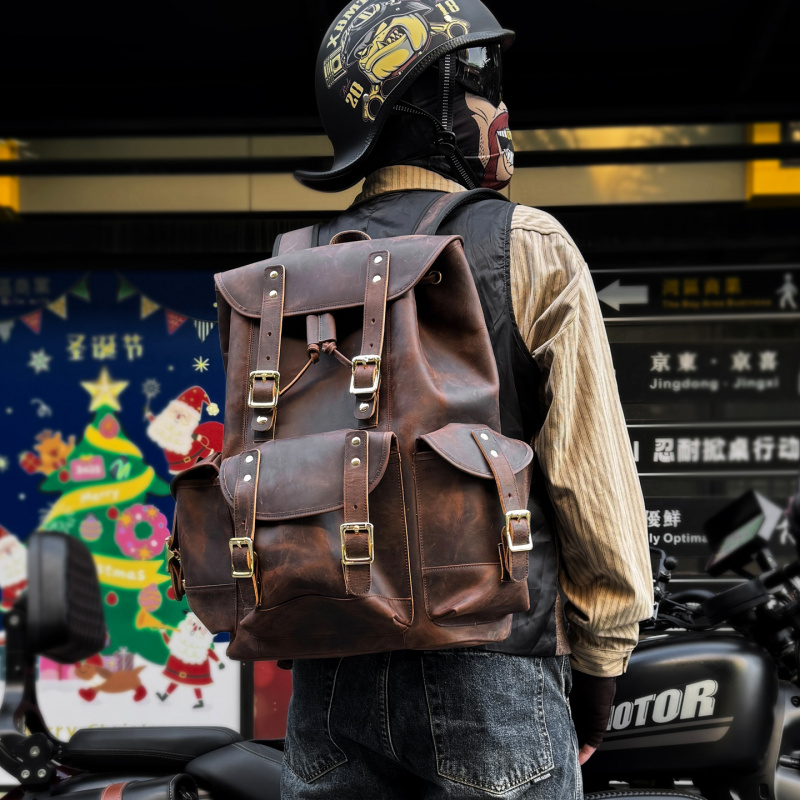 New Arrivals Leather Backpack  - Luxury Bags For Travel ulasan dan harga