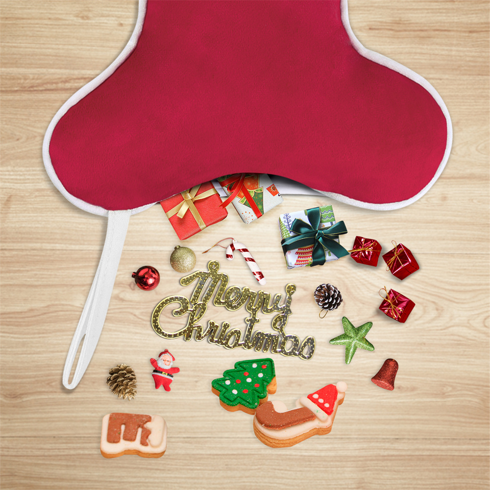 Velvet Dog Christmas Stocking  - Luxury Xmas Bags ulasan dan harga