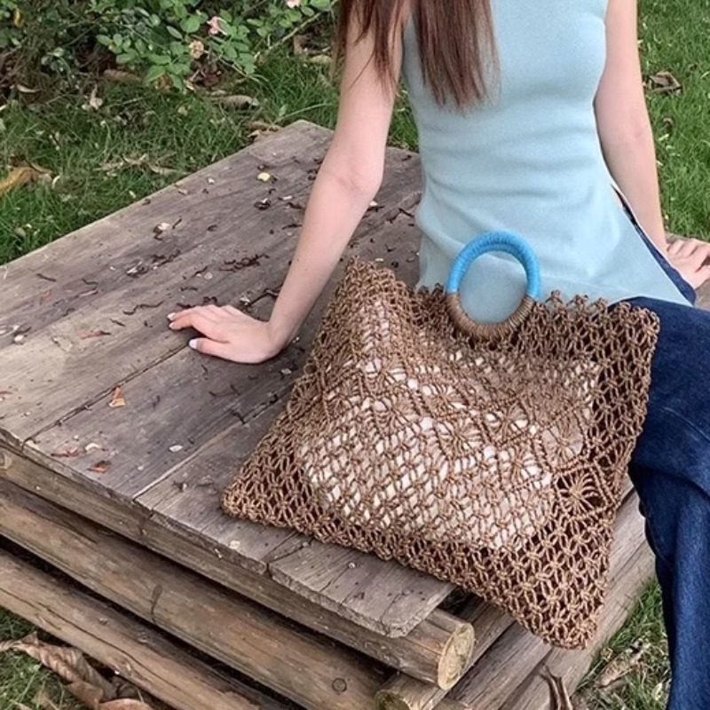 Boho Woven Straw Tote Bag for  - Luxury Bags For Travel ulasan dan harga