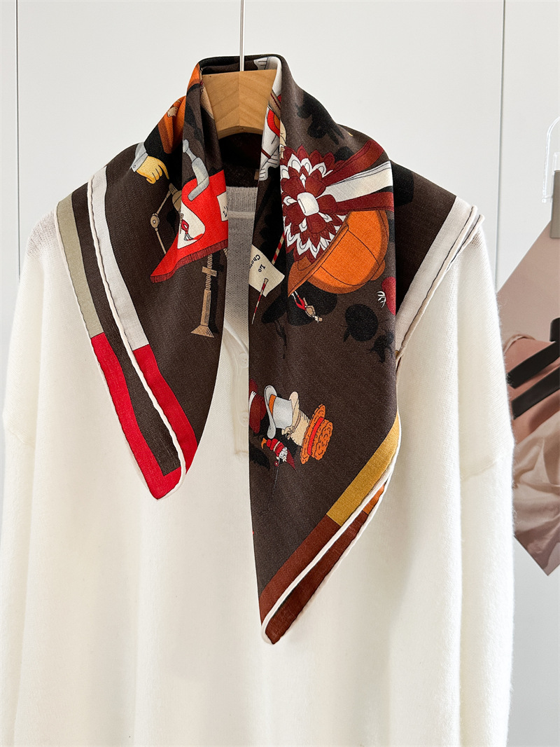 Two Faced Print Scarf 65CM Sca - Luxury Bags Hong Kong ulasan dan harga