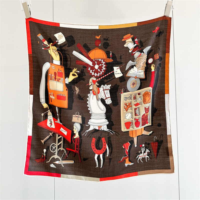 Two Faced Print Scarf 65CM Sca - Luxury Bags Hong Kong ulasan dan harga