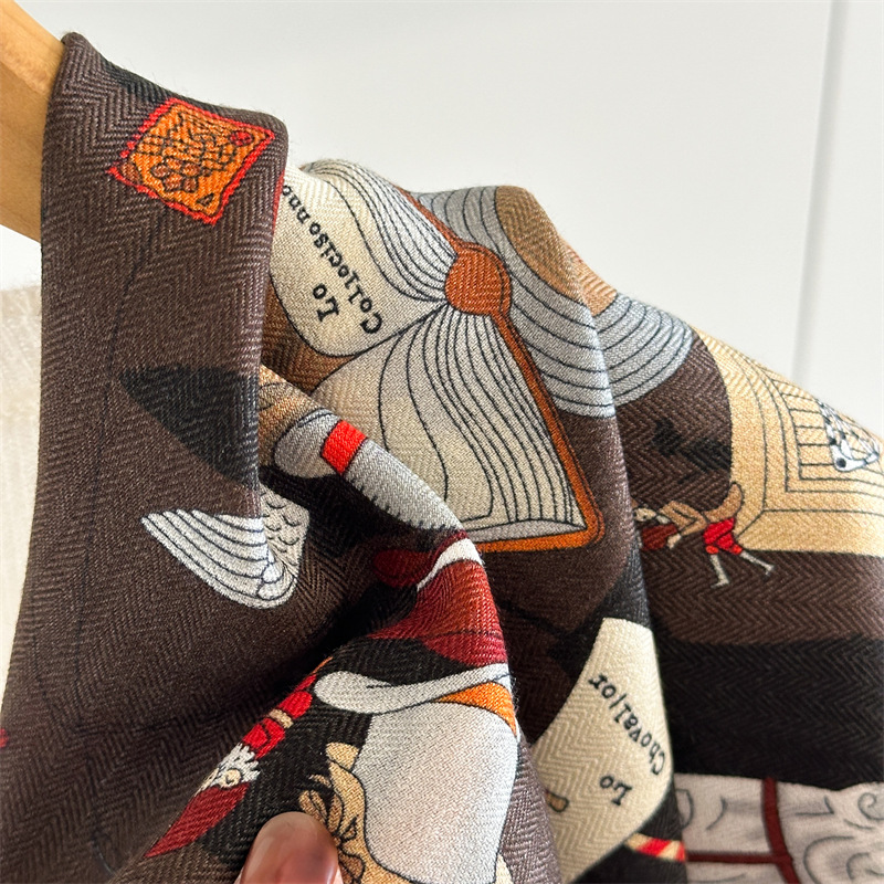 Two Faced Print Scarf 65CM Sca - Luxury Bags Hong Kong ulasan dan harga