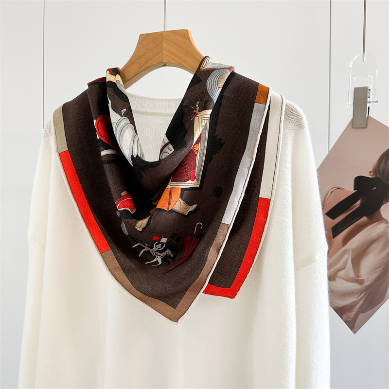Two Faced Print Scarf 65CM Sca - Luxury Bags Hong Kong ulasan dan harga