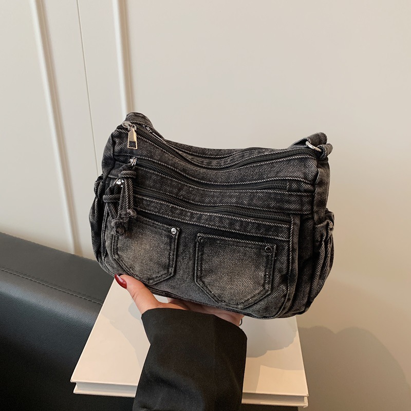 Korean Fashion Washed Denim Co - Luxury Bags Vip ulasan dan harga