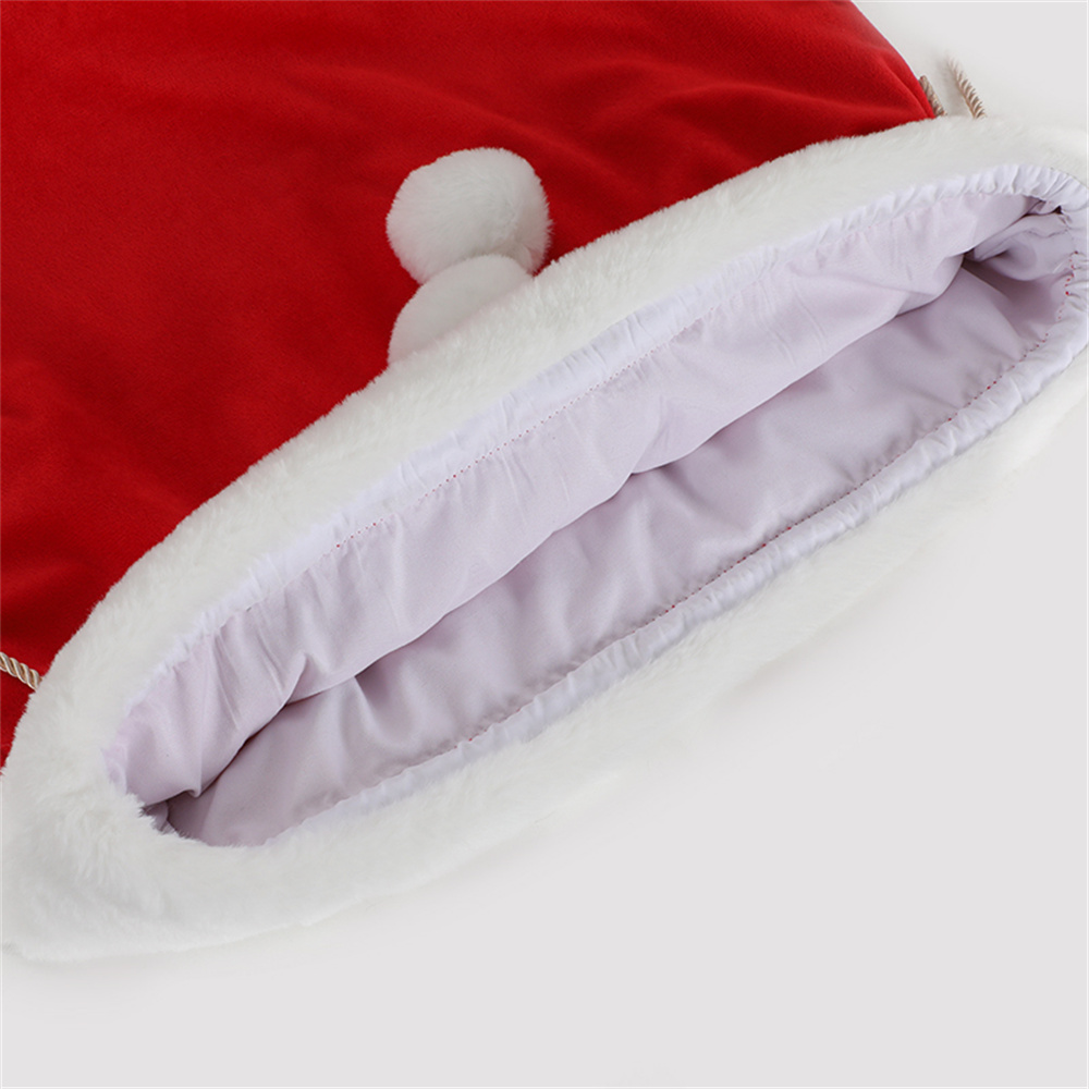 Plush Christmas Santa Sack Cor - Luxury Xmas Bags ulasan dan harga