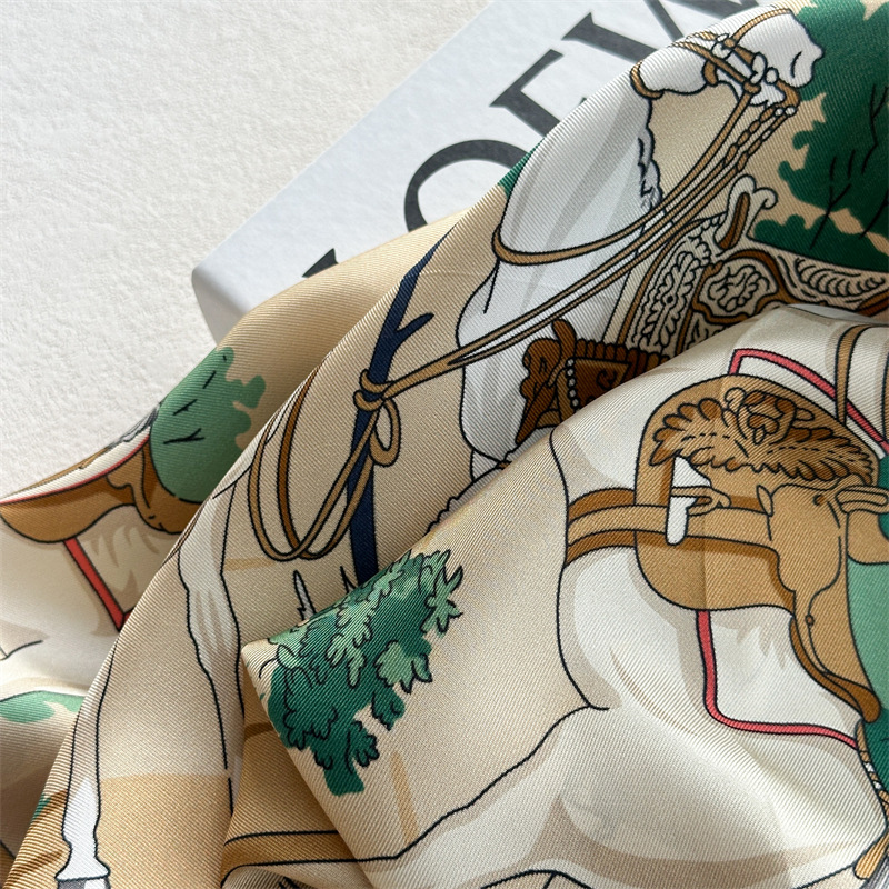 90cm Silk Scarf Luxury Square  - Luxury Bags Hong Kong ulasan dan harga