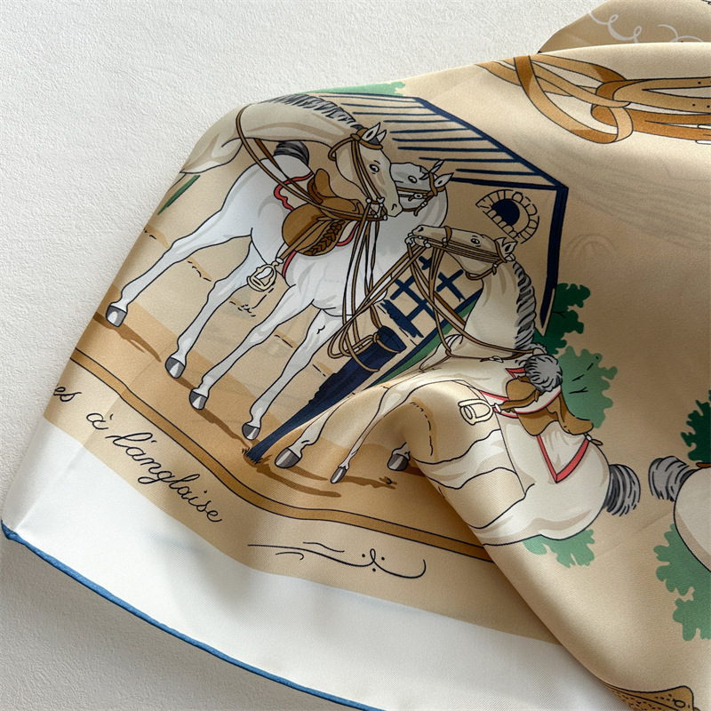 90cm Silk Scarf Luxury Square  - Luxury Bags Hong Kong ulasan dan harga